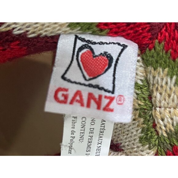 GANZ Vintage Holiday Knit MacMerry Christmas Zigzag Sweater Bear Plush 8.25" - Picture 5 of 11